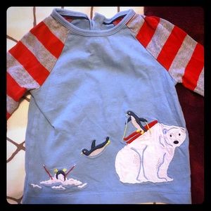 Boden 18-24 polar bear and penguin shirt